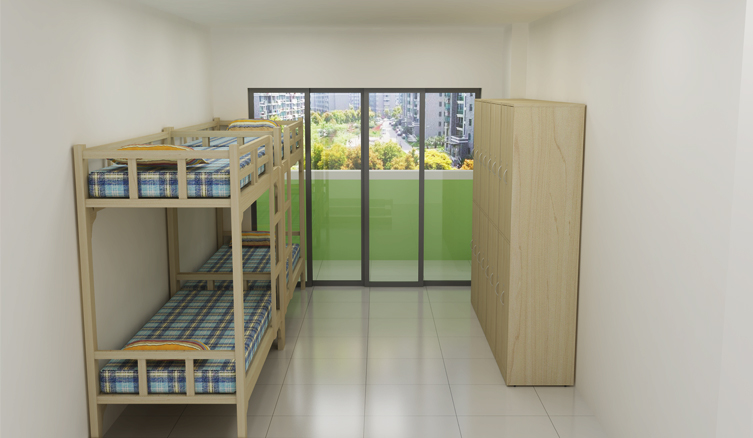 學生公寓宿舍鐵床木桌(2) 學生公寓宿舍鐵床木桌(2)