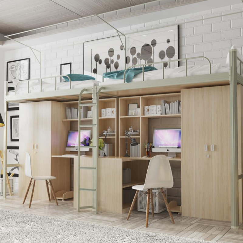 帶側(cè)梯學(xué)生公寓床02