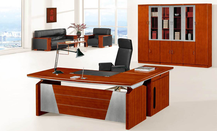 HY-D1620(泰柚木)大班臺(tái)(弧邊)