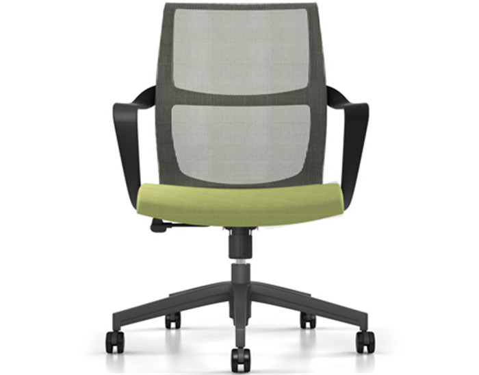 145 B 黑框 綠背 坐綠 正面 網(wǎng)布職員椅