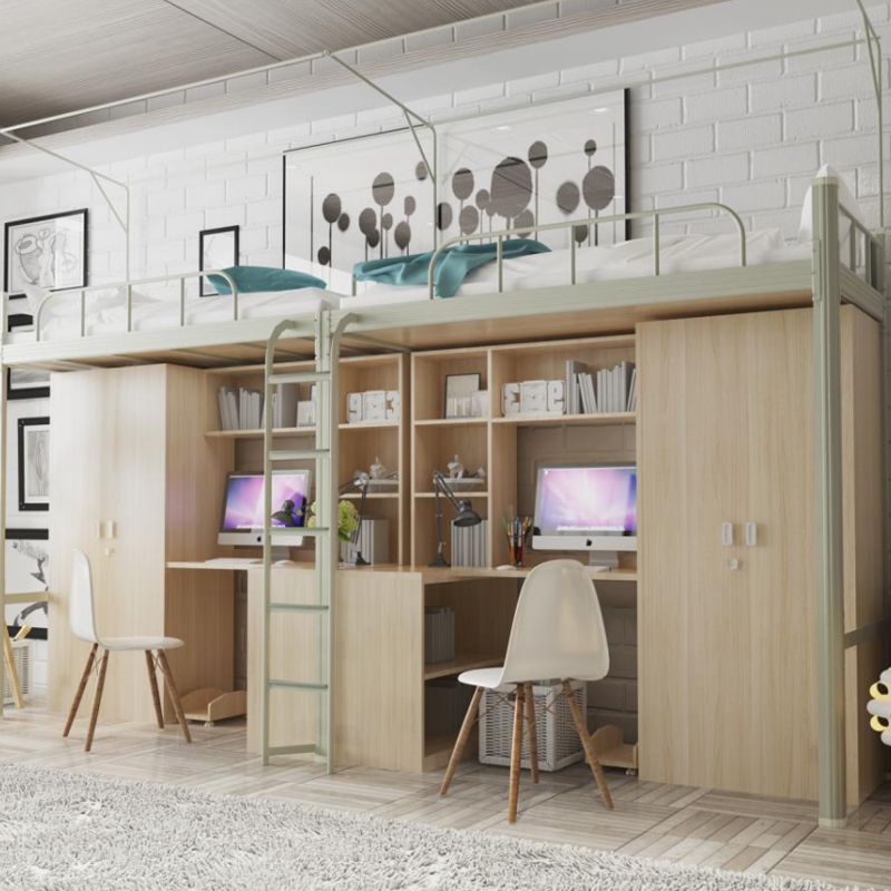 帶側(cè)梯學(xué)生公寓床03